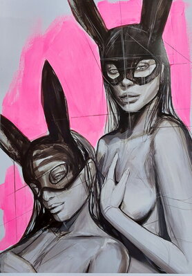 BUNNY GIRLS_pink , A3