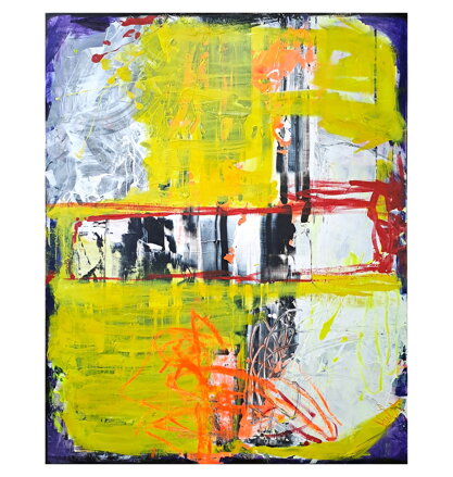 Yellow & red, 150 x 120 cm